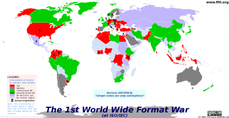 ISO 29500 Votes Map (2007-09-03)